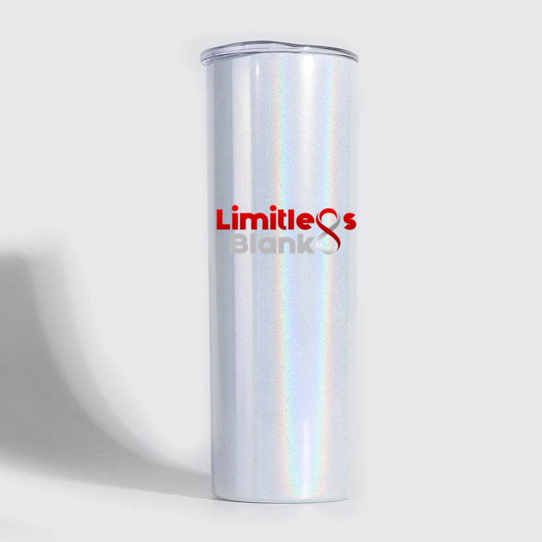 Sublimation White Shimmer Tumbler 20 oz